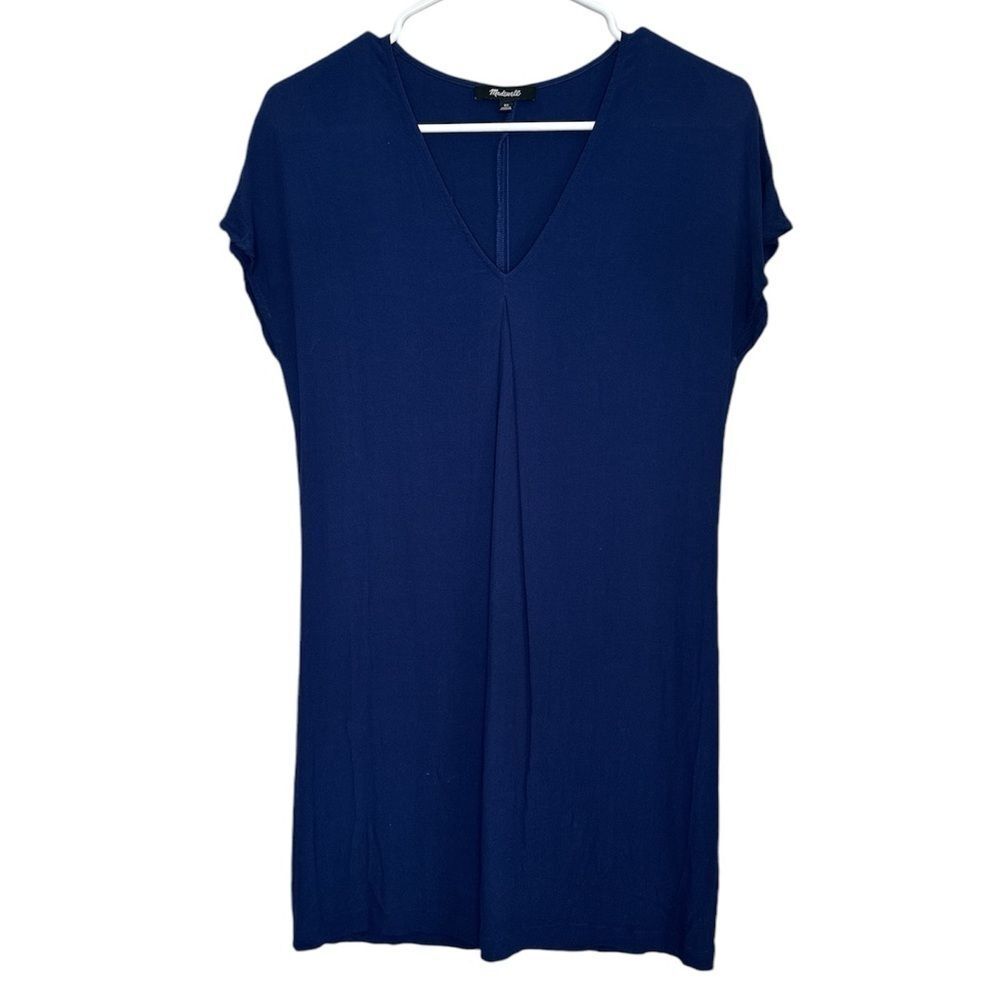 MADEWELL Women's Blue V-Neck Mini Dress Size XS